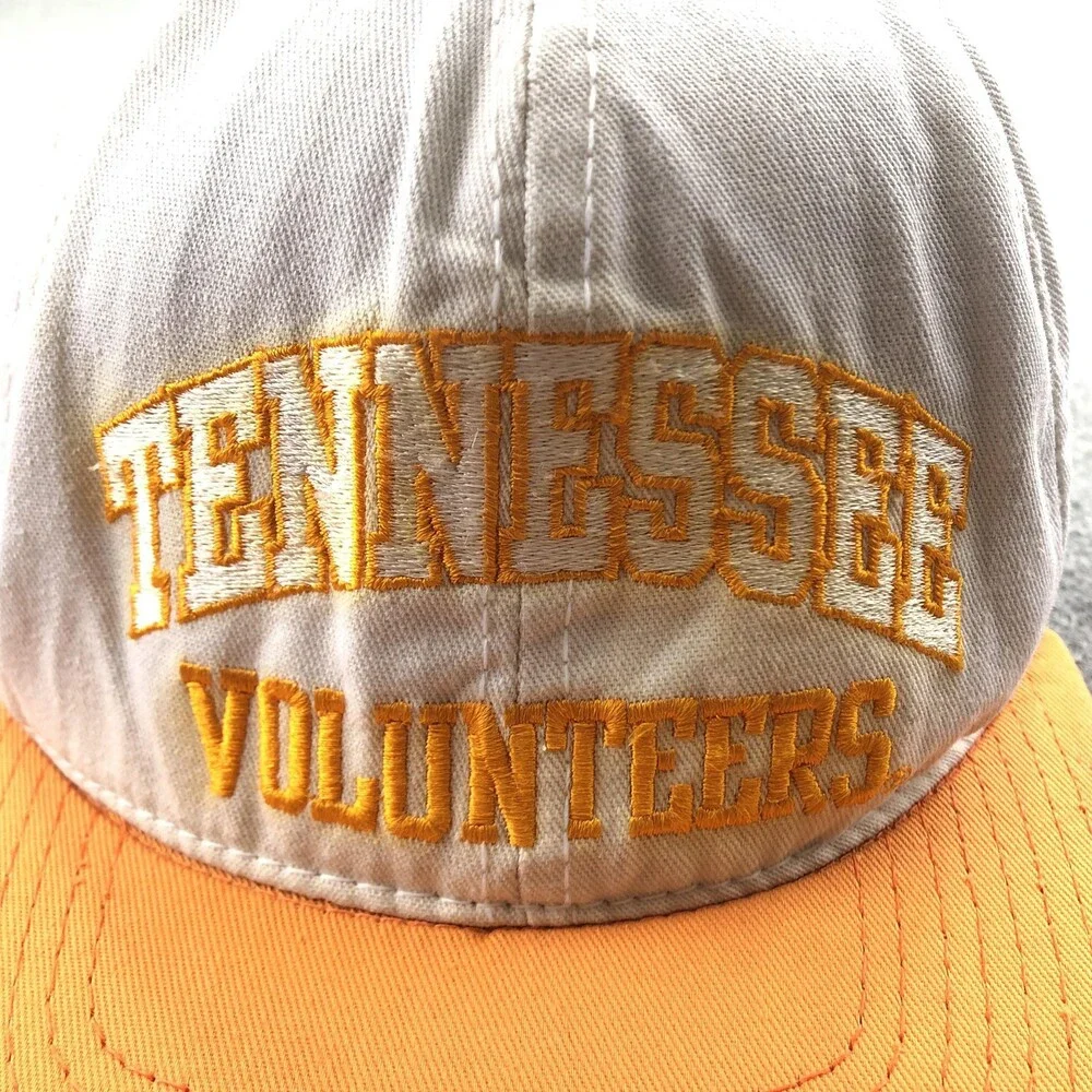 Vintage Tennessee Volunteers Hat Cap Snap Back Mens One Size White NCAA Rifleman